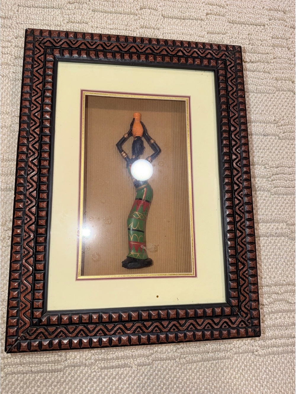 Framed woman silhouette wall art